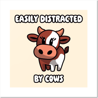 Easily Distracted By Cows: Cutesy Brown Cow Posters and Art